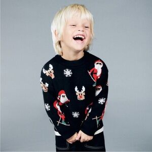 ZARA SANTA CLAUS KNIT SWEATER